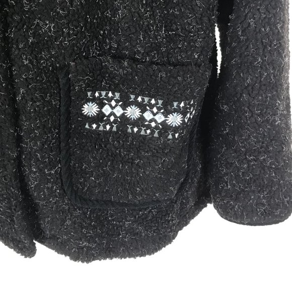 NWT Tudor Court Black Berber Fleece Coat Size PL - Picture 3 of 4